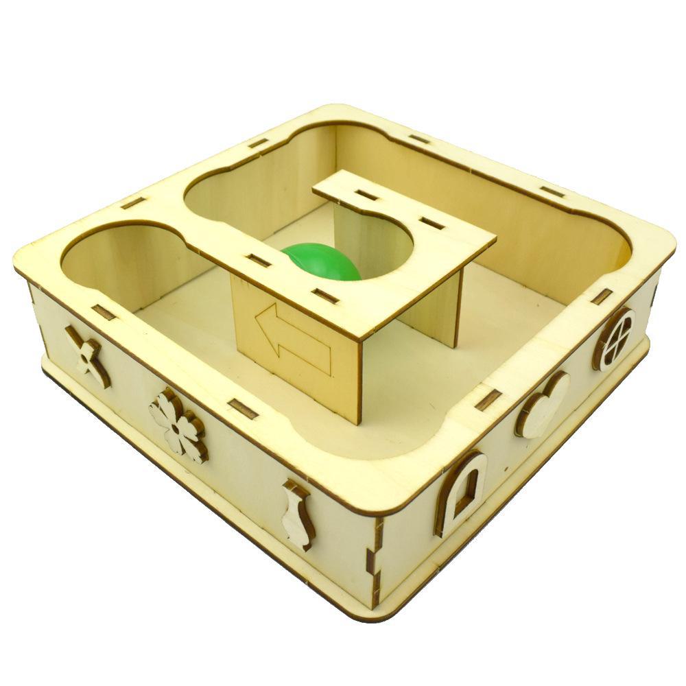 Hamster Spieltunnel aus Massivholz: Sportbahn, Treppensteigen, Unterstand & Fitnessplattform.