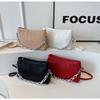 IELGY Women's Fashion Underarm Small Square Bag, Textured Folded Chain One Shoulder Crossbody Bag