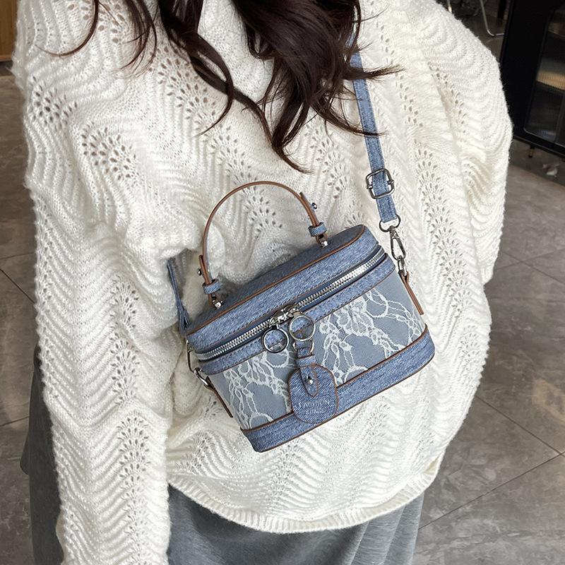 High-end fashion printed women's portable small square bag, new mobile phone bag, casual shoulder oblique span bag