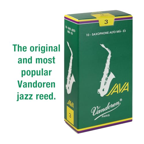 Vandoren Java Alto Saxophone Reeds, Hardness 3 (10 Reeds)