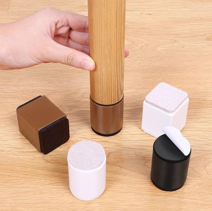 4PCS Carbon Steel Furniture Riser Beg Leg Raiser Adds Height To Heavy Furniture Round Square Sofa Chair Table Feet Riser Black