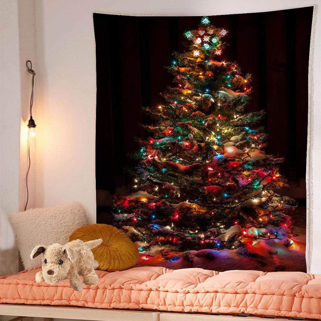 Home Decoration Christmas Tapestry Christmas Tree Tapestry Living Room Party Wall Decor Backdrop Cloth