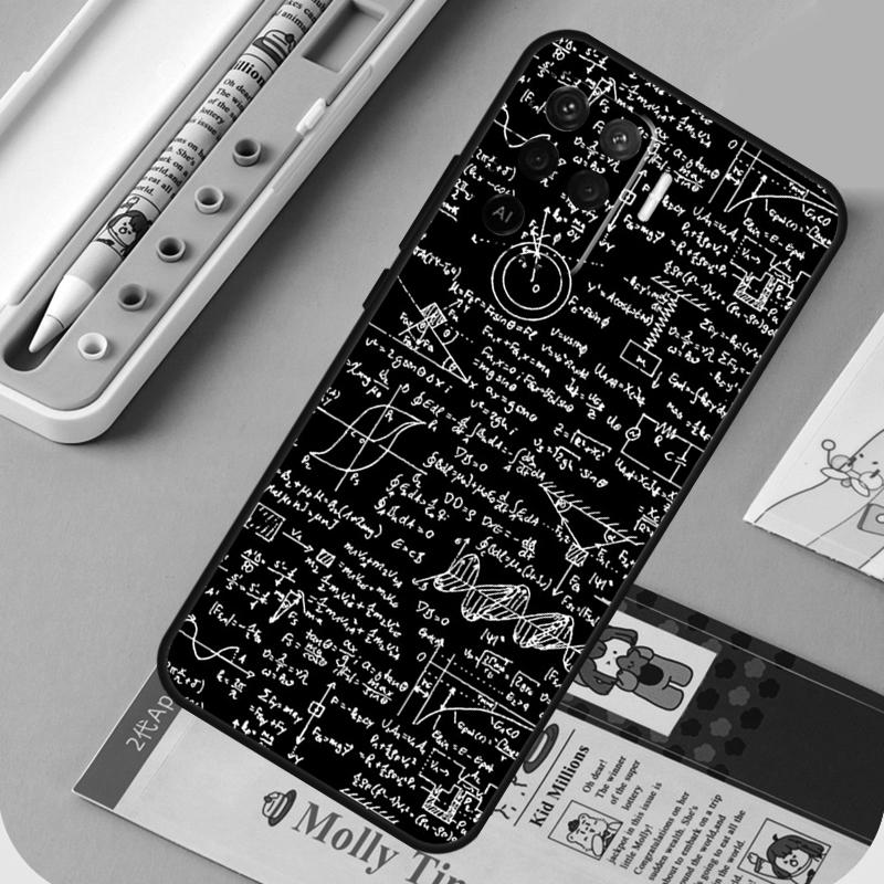 Physics Science Maths Formula For Oppo A60 A80 A40 A94 A74 A54 A15 A18 A38 A58 A78 A98 A16 A76 A96 A57 A17 A77 A5 Pro Case