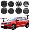 Für VW VOLKSWAGEN Neu 2 Stück VW Frontgrill-Emblem Heckklappen-Emblem Logo Dekoration Für Volkswagen Polo 6 6C 2014-2018 Auto Re