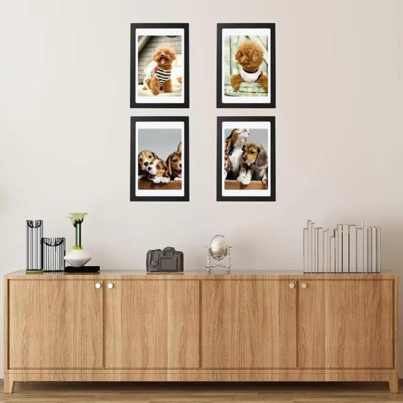 1PC A4 Black Wooden Photo Frames for Wall 21x30CM Dual-Purpose Display Hanging Picture Frames Commemorative Gift