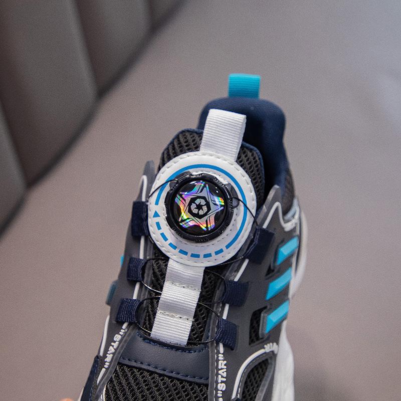 2025 Spring Children's Shoes Boys and Girls Sports Shoes Mesh Breathable Casual Shoes Medium and Large Children and Teenagers Tide Shoes