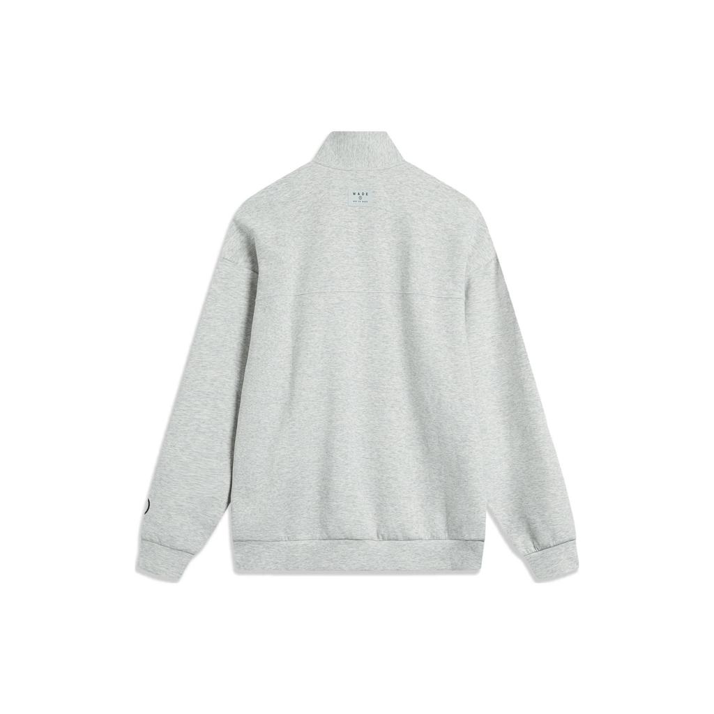 Li-Ning Wade Series Solid Color Zip Hoodie Men hoodies Floral-Gray River-Stone-Gray AWDT495-2