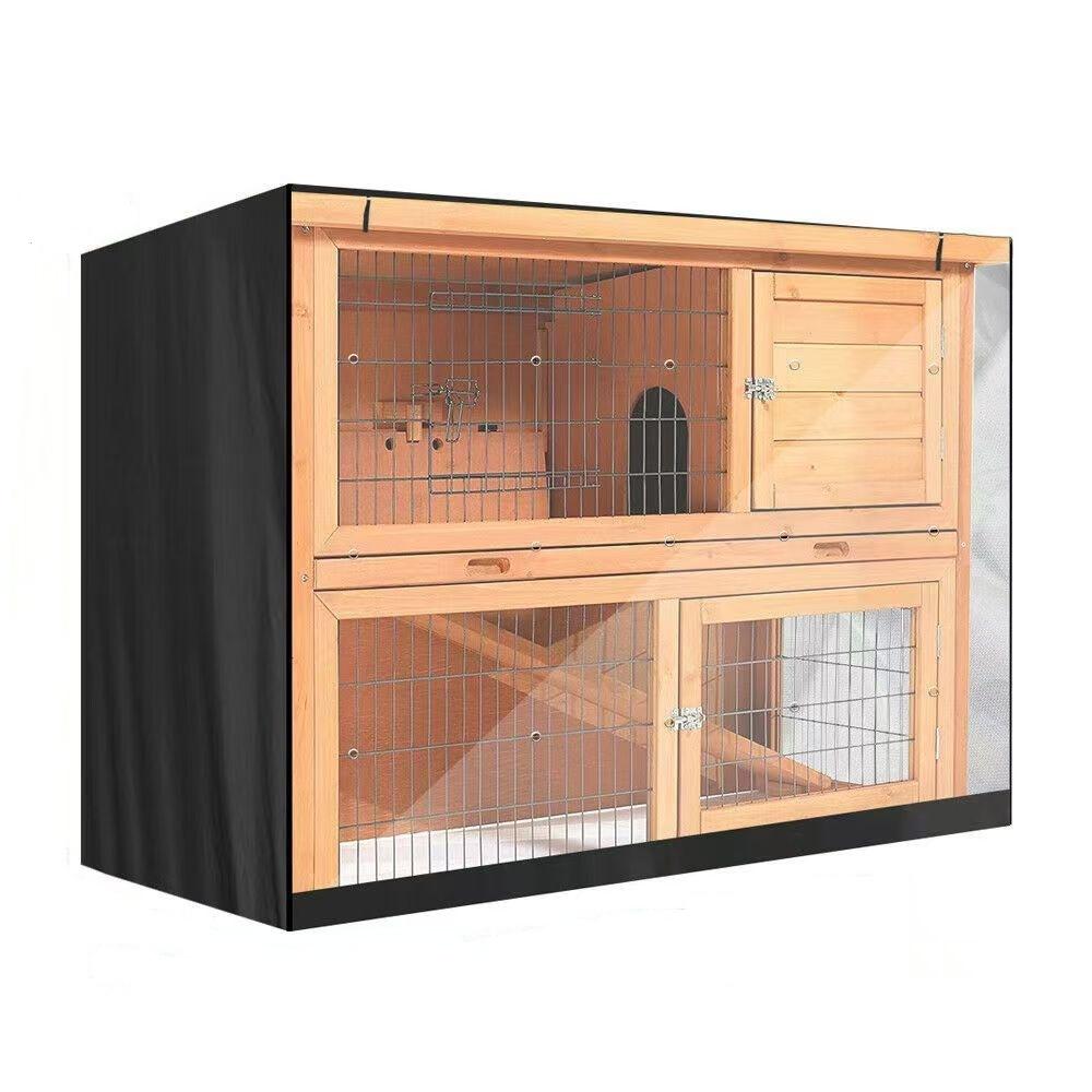

Heavy-Duty Rabbit Cover,Durable Oxford Fabric Rabbit Cover -All-Season Effective Protection,Scratch-Resistant Pet Cage Protector 122x50x105cm чёрный