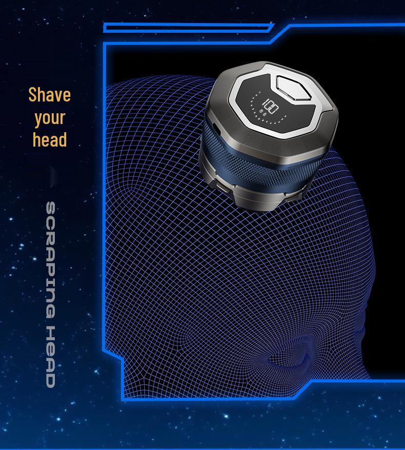 Smart Magnetic 6-Blade Electric Shaver - Fully Washable Bald Head Razor