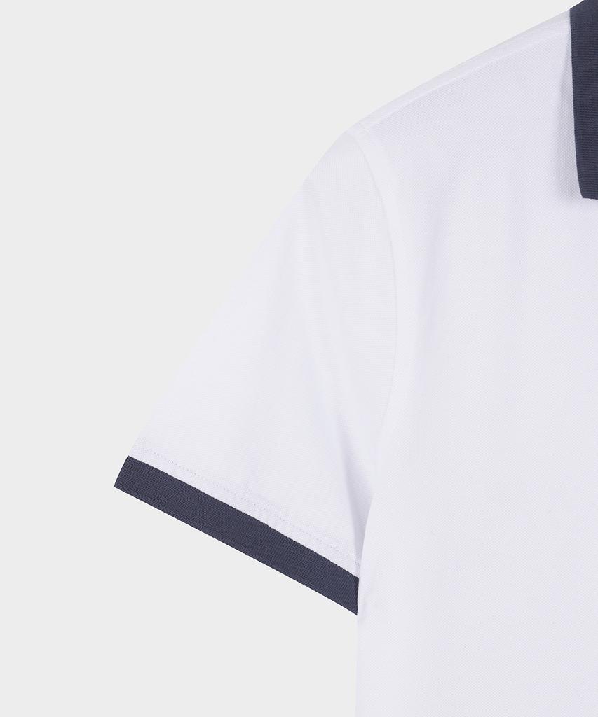 BROOKS BROTHERS Slim Fit Tennis V-Neck Short Sleeve Polo (White) (Bbntmf9081Afm)