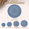 Uxcell 4-Piece Round Braided Place Cushions, 15", Braidable, Heat-Resistant, for Kitchen/Dining Table Countertops, Blue