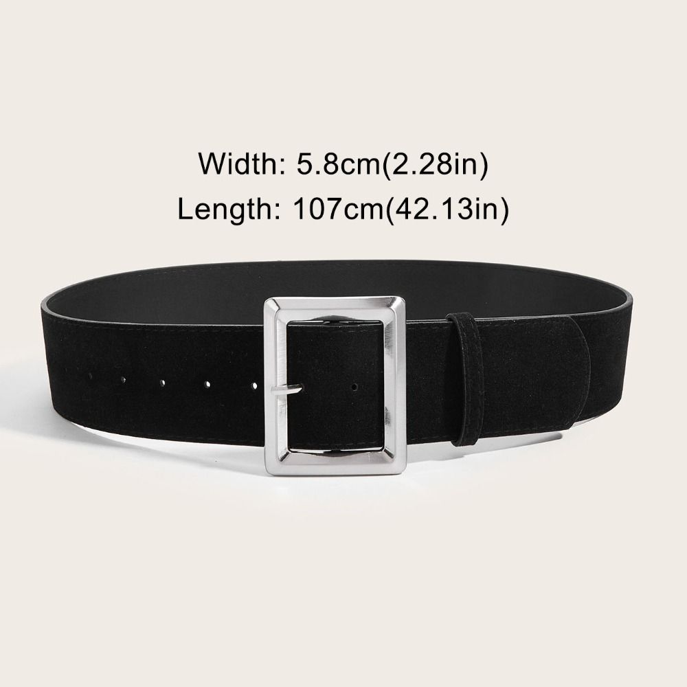 Trendy Suede Leather Wide Belt Luxury Design Business Waist Strap Trouser Dress Belts  Gifts