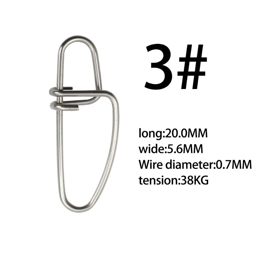 100pcs Solid Rings Hooked Snaps Pin Fishing Snaps Luya Fishing Bait Pin  Bait Pin