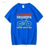 Cycling Grandpa Never Gets Old T Shirt Long Or Short Sleeves Vintage Washed Versatile Graphic Designer Clothes