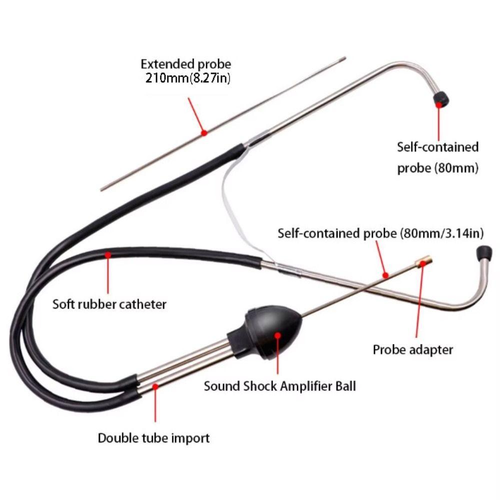 Professional Mechanics Stethoscope Stainless Steel Automotive Engine Hearing Tool  Car Engine