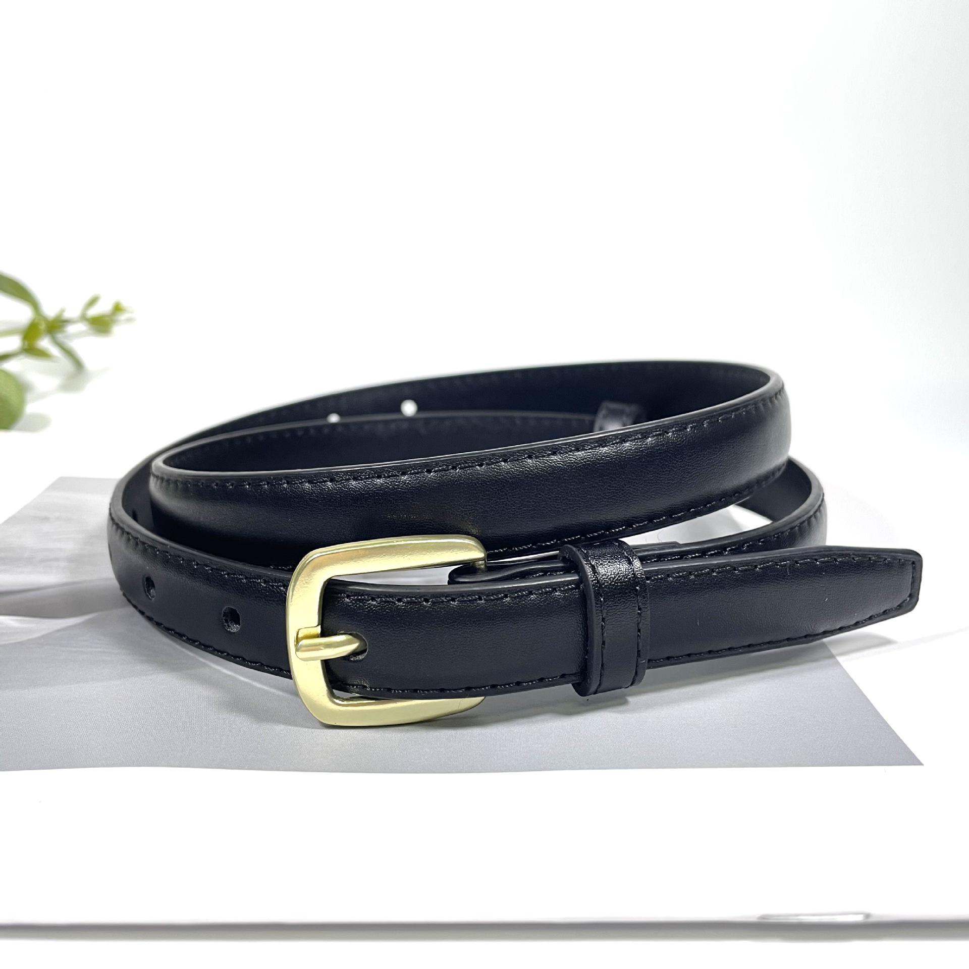 

Women s Trendy Faux Leather Square Buckle Belt 100cm length, 1.8cm width, 57g weight чёрный