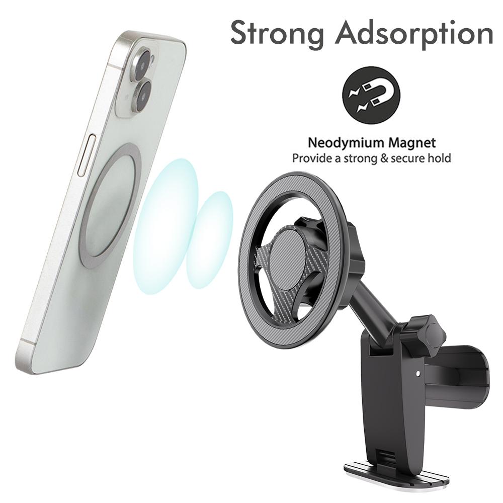 Mini Neodymium Magnet Mobile Phone Holder Suitable for Vehicle Dashboard/Desktop/Wall/Steps Any Place Any Scene