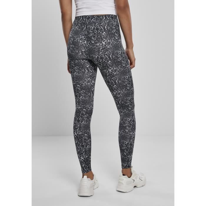 Legging Femme - Urban Classics - AOP - Noir/Blanc - Grandes Tailles