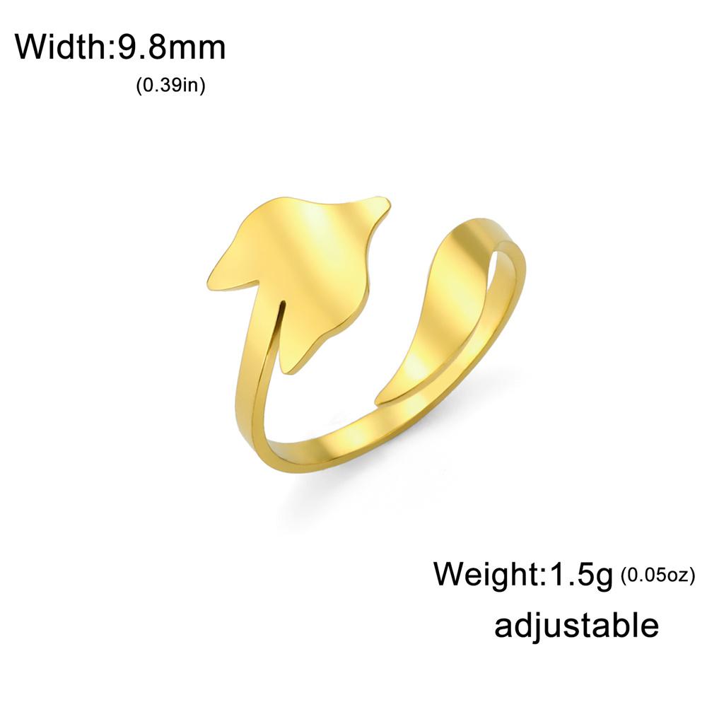 My Shape Fox Tail Open Rings for Women Men Stainless Steel Adjustable Finger Rings Wise Animal Good Luck Jewelry Gifts Wholesale