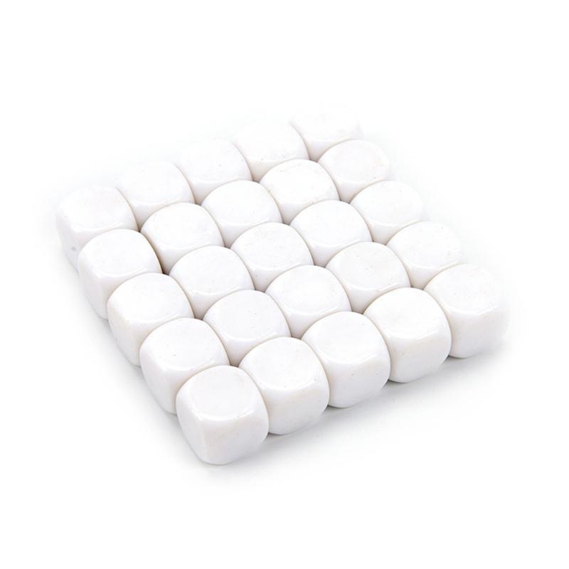 10Pcs/pack Dices Set Acrylic White Dices Teaching Props Game Accessories Mathematical Tools Round Corner Dices Set