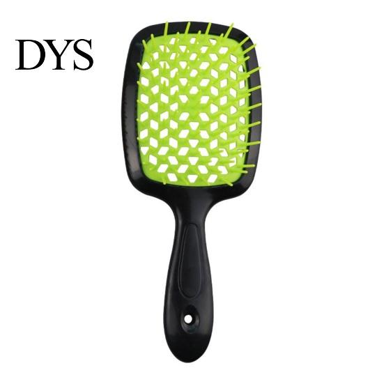 Ergonomic Grip Hair Brush Detangling Hollow Handle Scalp Massage Women Girls Wet Mesh Design Dry Long Curly Fluffy Styling Comb Hairdressing Tool And