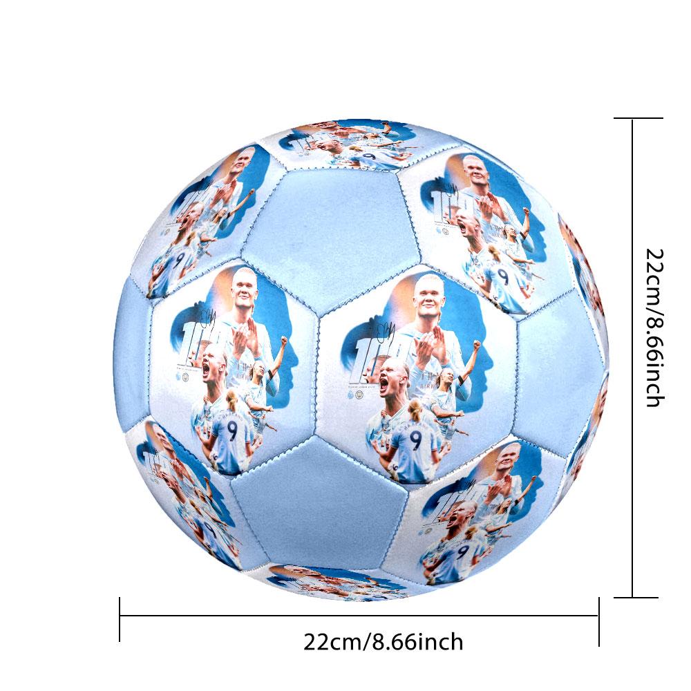 1PC Haaland Attaccante Definitivo taglia 5 pallone da calcio Pallone da Calcio Indoor Praha Colorato Per Tutte le Età Cucito a Macchina PVC Pronto per la Competizione Durevole Alto Rimbalzo