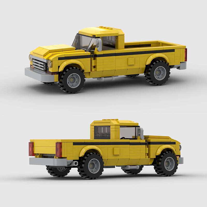 Stadt MOC Auto Geschwindigkeit Fahrzeug Super Rennfahrer Pickup Truck Modell Bausteine Ziegel Renntechnik Kreatives Garagen Set Rallye Spielzeug