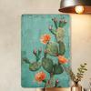 1pc Vintage Cactus Design Iron Metal Tin Sign, 8x12 inches, Indoor/Outdoor Wall Art for Home, Office, Bar, Cafe, Library