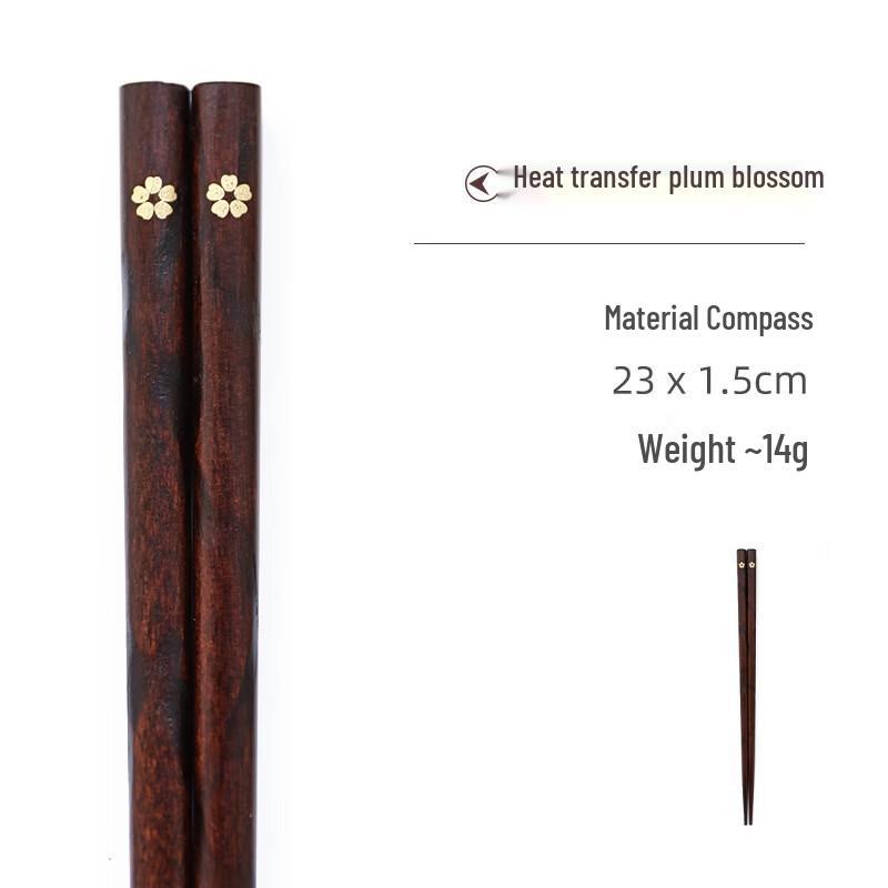 

Japanese Style Golden Flower Wooden Chopsticks