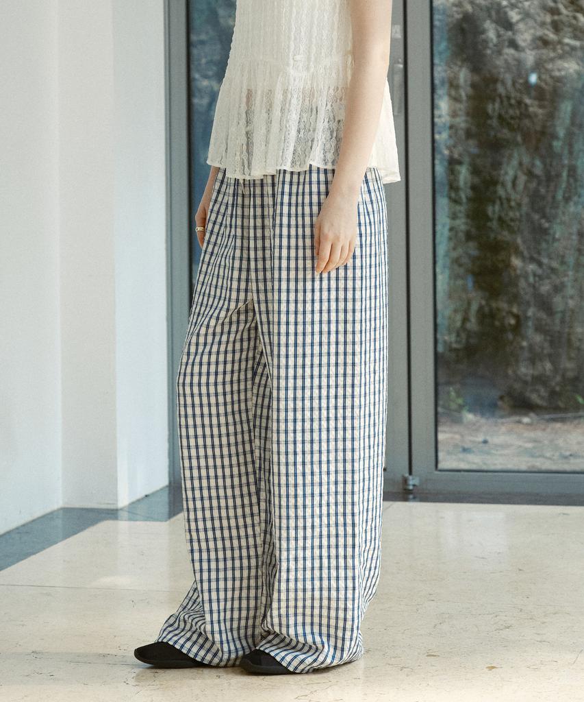 JUCYJUDY Check Wide Elastic Pants J1Pt329B
