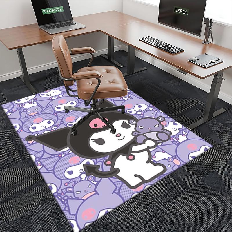 Anime Cartoon Design Chair Mat - Non-Slip Carpet for Office Chairs, Home Decor, Living Room, Bedroom, Game Room & Dormitory (Seasonal Gift).E088