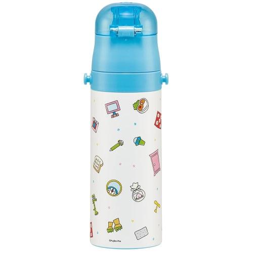Skater Children's Stainless Steel Water Bottle Direct Drinking 470ml Doraemon Line Design Sanrio Child-Friendly Lightweight Type Cold Storage Water Bo