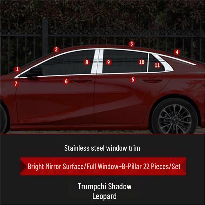 Stainless Steel Window Trim for Trumpchi Empow - Decorative Car Door Edge Strip