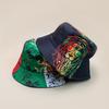 Print Lion Graffiti Letter Bucket Hats New Unisex Sunshade Casual Versatile Double Sided Wearable Fashion Hip-Hop Fisherman Caps