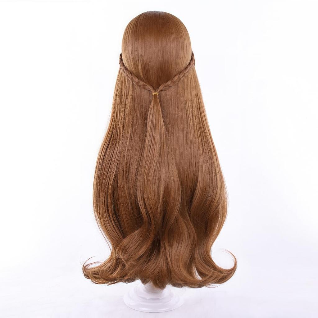 Akixen Frozen Anna Cosplay Anime Hair Fashion Heat Perfect for School Cultural and Festivals Wig, Hairnet, Net, Gift, Resistant, Events, Halloween,