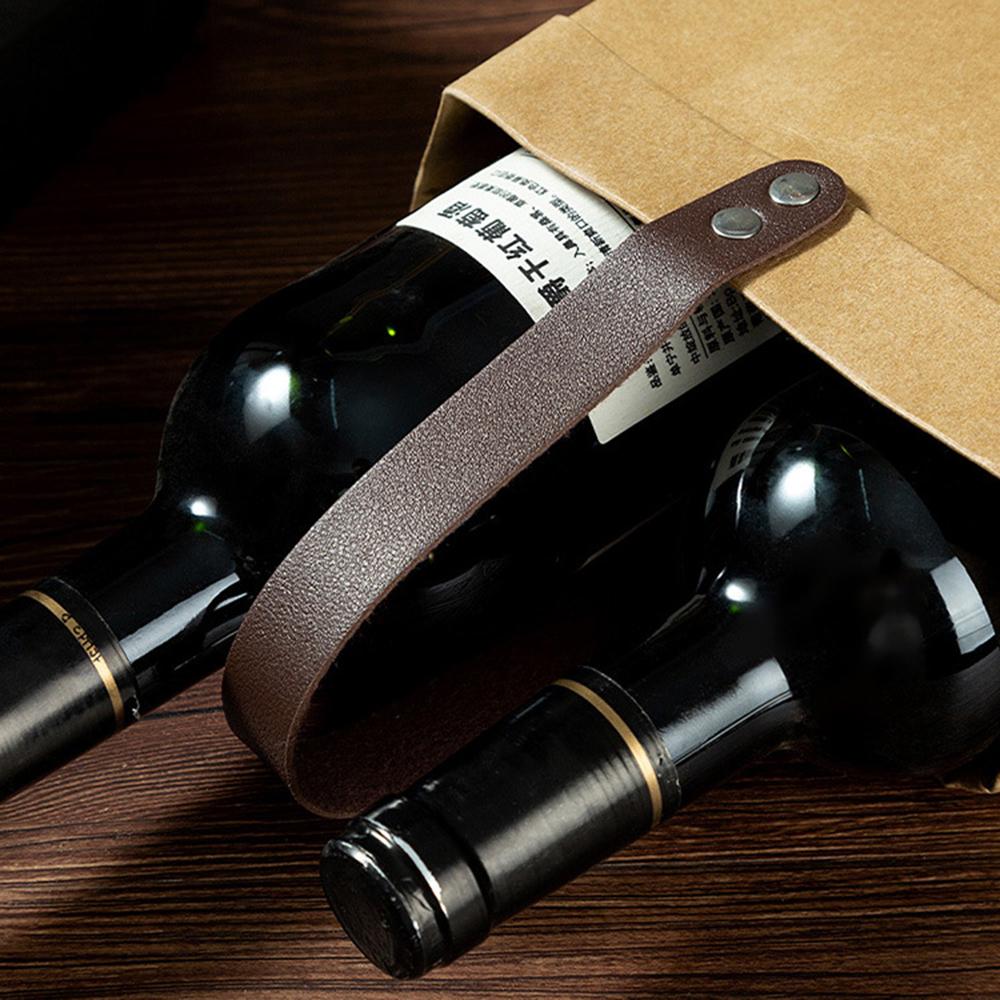 

Reusable Premium Kraft Paper Wine Gift Bag with Handle,Wine Storage Bag for for Christmas Wedding Party Type A
