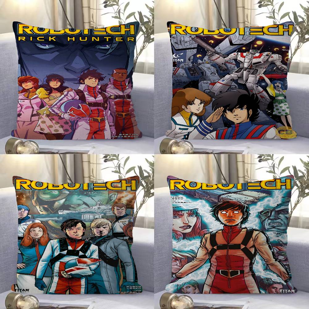 Anime R-Robotech Pillowcase Toon Gift Cushion Cover Bedroom Home Sofa Chair Seat Decor Pillow Case