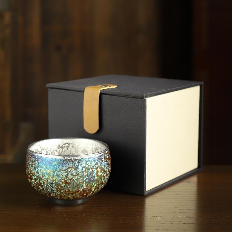 Colorful Master Cup Tea Bowl Gilt Silver Ceramic Teacup Tea Cup Single Cup Tea Cup Kung Fu Tea Set Teacup