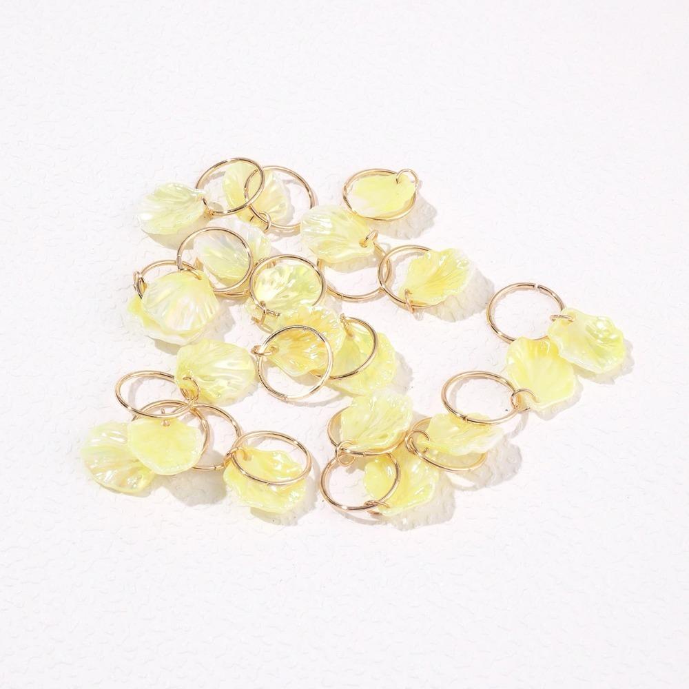 

20pcs Metal Cuff Clips Shell Hair Rings Set Headwear Hair Braid Tubes Dreadlocks Beads Men 20Pcs жёлтый