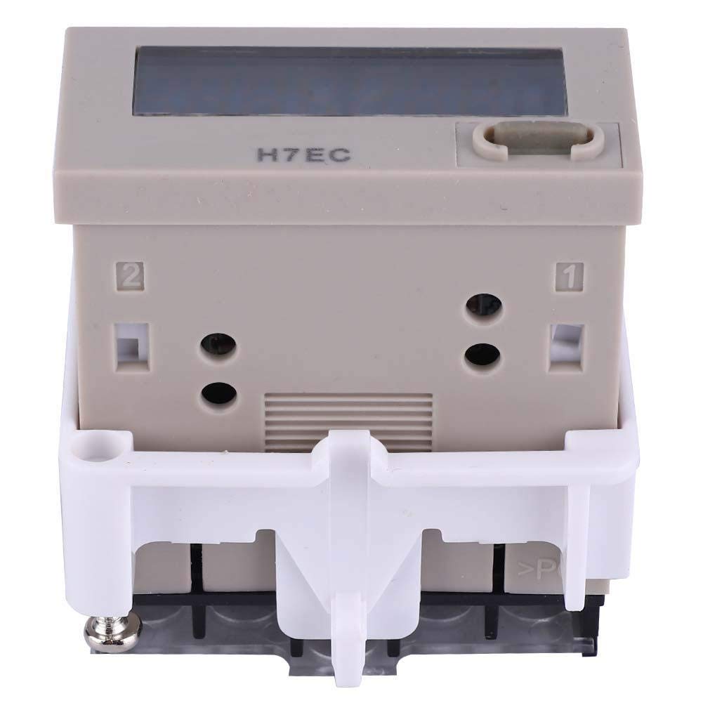 H7EC-N LED Digital Counter, Electronic Counter, No Input Voltage, 8-Digit LCD Display, 0-99999999 Count Range, with Holder, Digital Totalizer