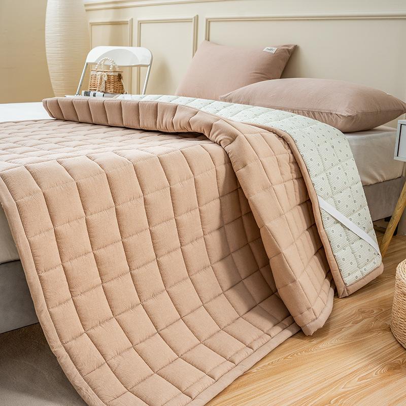 Cotton Yarn-Dyed Cotton Mattress Thickened Mattress Non-Slip Simple Bed Protection Cushion Cushion Cushion Tatami