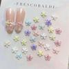 50 Pcs Flowers Nail Art Charms Resin Nail Charms Decoration 3D Jelly Flower Decals Summer Manicure Accessories Salon Supply Diy
