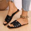 Fashion Summer New Women Slippers Flat Bottom Non-slip Outdoor Slippers Open Toe Beach Sandals Sexy Fashion Design Shoes Slides Woman