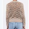 Zara Strukturiertes Mesh Einfarbig Schlichtes Langarm Strickoberteil Damenoberteile Dunkelbeige 6771013-731