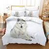 3D Animal Wolf Three-Piece Bedding Home Textile Duvet Cover Printed Sheet Pillowcase Set