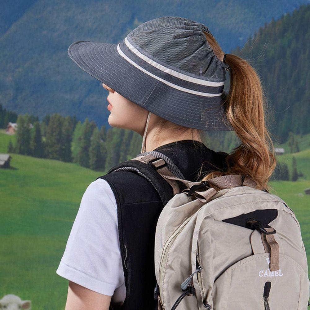 Empty Top Fishing Hat UV Protection Outdoor Sun Hat Breathable Foldable Bucket Hat  Outdoor