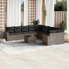 VidaXL Garden Lounge Set with Cushions 11 Pcs, Patio Sofas, Patio Furniture Set, Outdoor Furniture, Grey 3219510