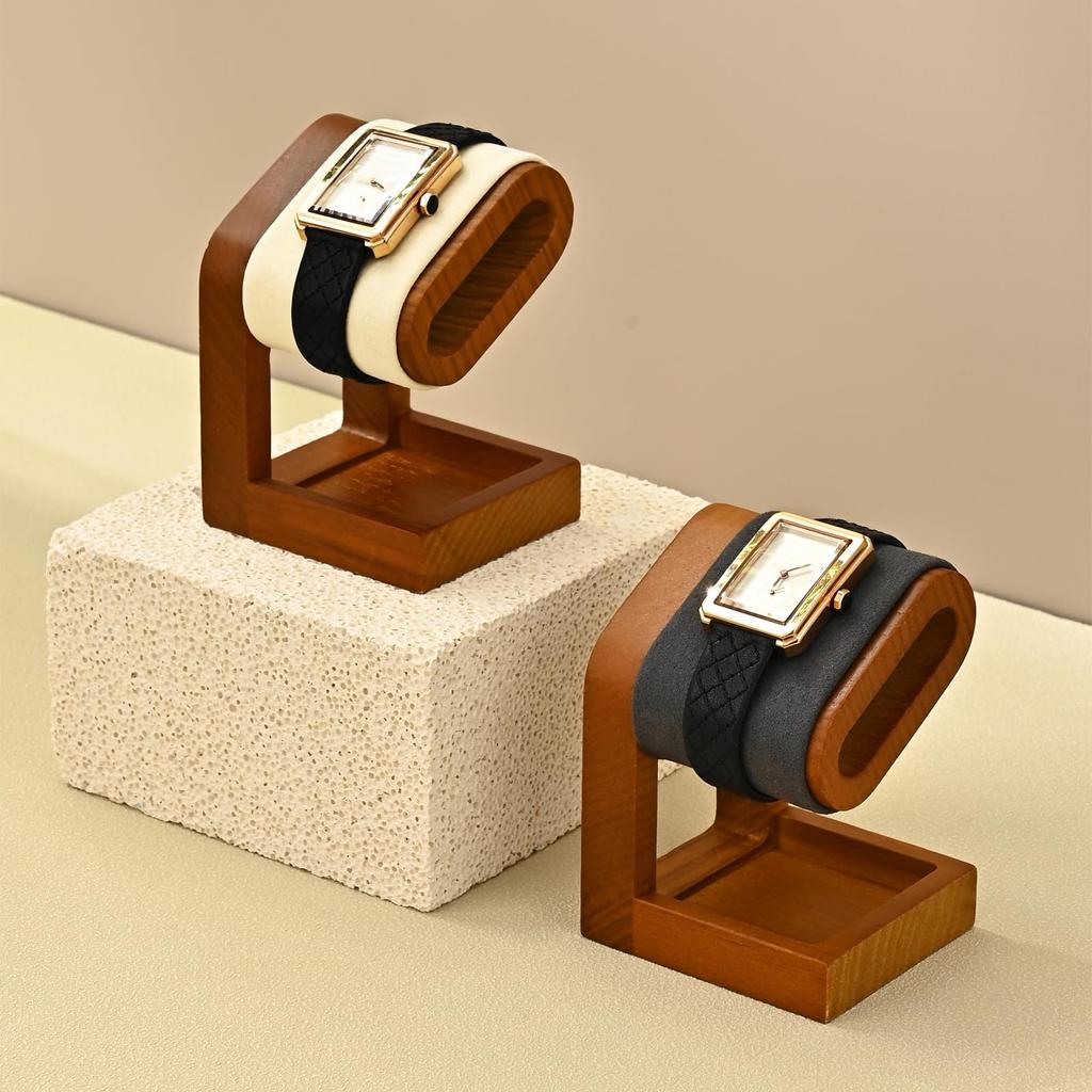 Oirlv Watch SM23502 Mini Watch Wooden Fits Eligible Invoices Stand, (Dark Gray), Portable, Stand, Design, Display, Storage, Photography, Luxury,