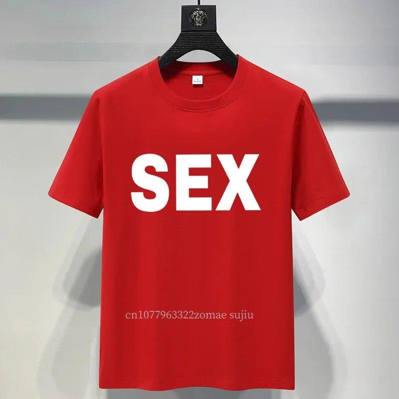 Винтажные забавные футболки с принтом SEX, хлопковая уличная одежда с графическим рисунком, футболка Harajuku с круглым вырезом и короткими рукавами, одежда унисекс, уличная одежда, топы 3XL