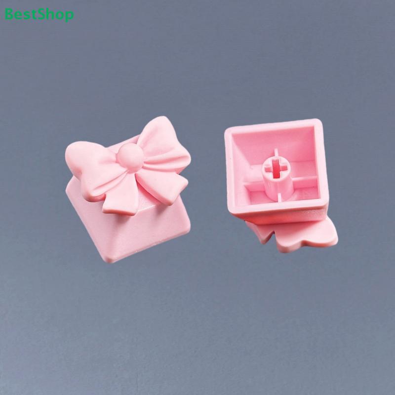 Cute Pink Bow Mechanical Keyboard Keycap - Custom Resin Keycap for Cherry MX Switches, Aesthetic Keyboard Decor
